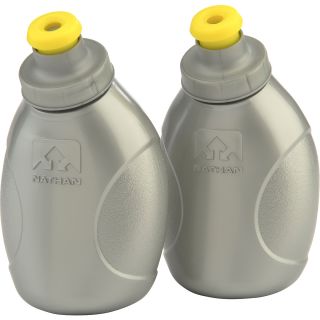 NATHAN 10 oz Push Pull Cap Flasks   2 Pack   Size 10oz, Silver