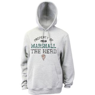 Classic Mens Marshall Thundering Herd Hooded Sweatshirt   Oxford   Size Large,