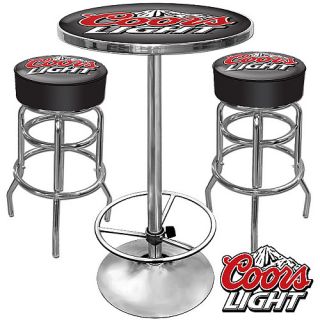 Trademark Global Ultimate Coors Light Gameroom Combo   Two Bar Stools and Table