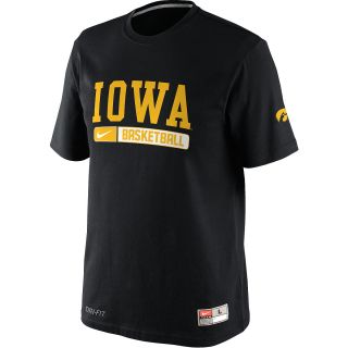 NIKE Mens Iowa Hawkeyes Team Issued Practice Short Sleeve T Shirt   Size