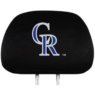 Team ProMark Colorado Rockies Headrest Cover in Black Features Embroidered Team