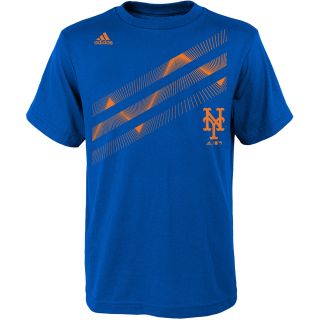 adidas Youth New York Mets Laser Field Short Sleeve T Shirt   Size Medium