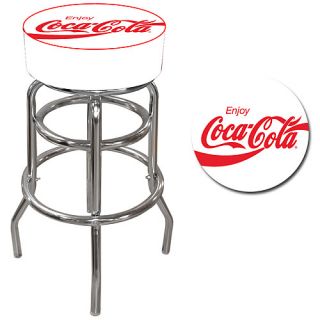 Trademark Global Enjoy Coca Cola White Pub Stool (COKE 1000 V17)