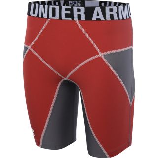 UNDER ARMOUR Mens HeatGear Primo 9 inch Core Shorts   Size Small, Graphite/red