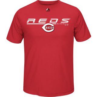 MAJESTIC ATHLETIC Mens Cincinnati Reds Aggressive Feel Short Sleeve T Shirt  