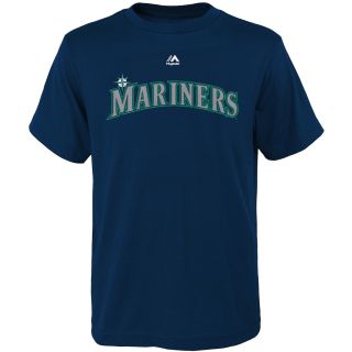 MAJESTIC ATHLETIC Youth Seattle Mariners Felix Hernandez Player Name And Number
