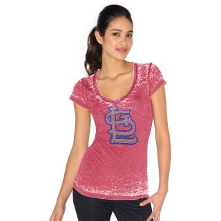Touch By Alyssa Milano Womens St Louis Cardinals Fade Route Short Sleeve T 