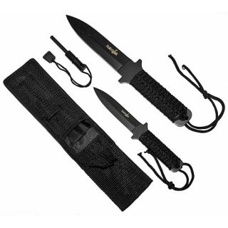 Survival Knife Set Stainless Steel with Magnesium Fire Starter (25 1035)