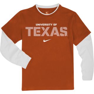 NIKE Youth Texas Longhorns Dri FIT 2 Fer Long Sleeve T Shirt   Size Xl, Orange