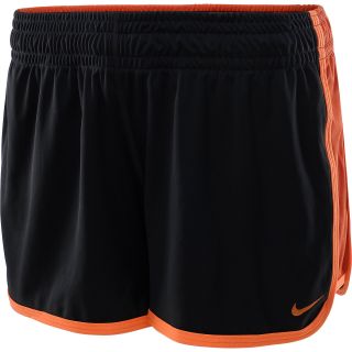 NIKE Womens 3.5 Fly Knit Shorts   Size Xl, Anthracite/orange