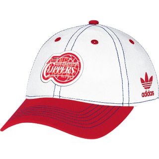 adidas Womens Los Angeles Clippers Basic Slouch White Adjustable Cap,
