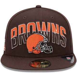 NEW ERA Mens Cleveland Browns Draft 59FIFTY Fitted Cap   Size 7.25, Red