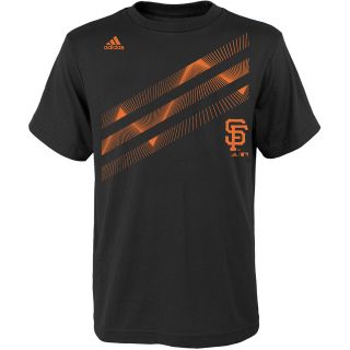 adidas Youth San Francisco Giants Laser Field Short Sleeve T Shirt   Size Large