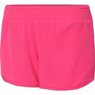 UNDER ARMOUR Womens Fly By Knit Shorts   Size Large, Pinkadelic/graphite