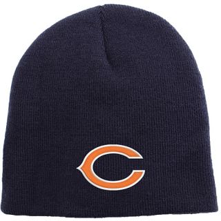 NFL Team Apparel Youth Chicago Bears Uncuffed Knit Hat   Size Youth, Navy