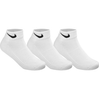 NIKE Boys Performance Low Cut Socks   3 Pack   Size 3 5, White/black