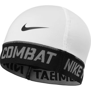 NIKE Mens Pro Combat Banded Skull Cap, White