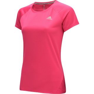 adidas Womens Sequencials Run Short Sleeve T Shirt   Size Xl, Blast Pink