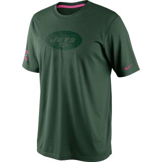 NIKE Mens New York Jets Breast Cancer Awareness Legend T Shirt   Size Large,