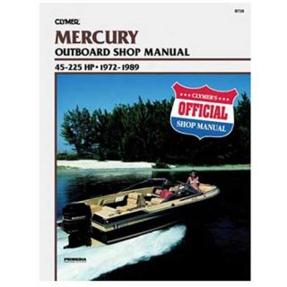 Clymer Mercury Outboard Shop Manual 45 255 HP 1972 1989 (1219726)