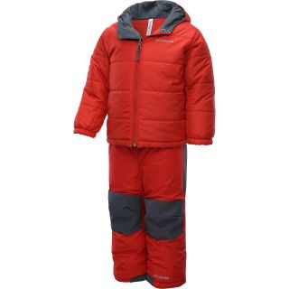 COLUMBIA Toddler Double Flake Reversible Snow Set   Size 3t, Graphite/red