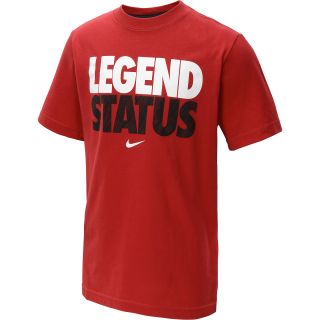 NIKE Boys Legend Status TD Short Sleeve T Shirt   Size Large, Gym Red/black
