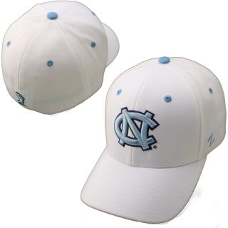 Zephyr North Carolina Tar Heels DH Fitted Hat   White   Size 7 1/2, North