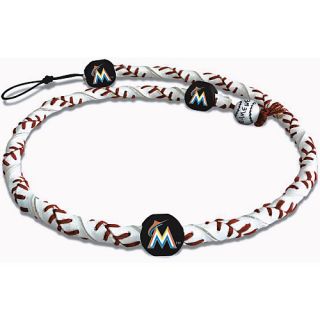 Gamewear Miami Marlins Classic Frozen Rope Genuine Baseball Leather Necklace