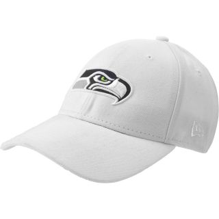 NEW ERA Mens Seattle Seahawks Team Logo 9FORTY White Adjustable Cap, White
