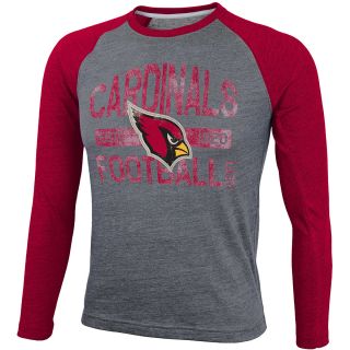NFL Team Apparel Youth Arizona Cardinals Tri Blend Raglan Long Sleeve T Shirt  