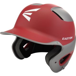 EASTON Natural Grip Adult 2 Tone Baseball Batting Helmet, Red/grey