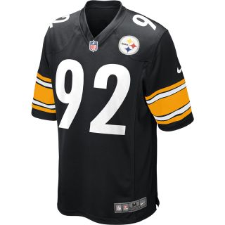 NIKE Mens Pittsburgh Steelers James Harrison Game Team Color Jersey   Size
