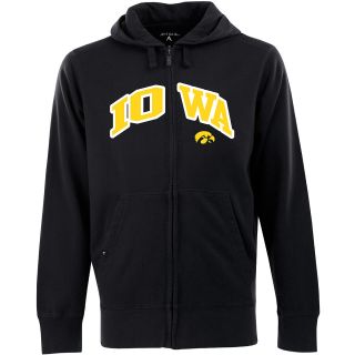 Antigua Mens Iowa Hawkeyes Full Zip Hooded Applique Sweatshirt   Size