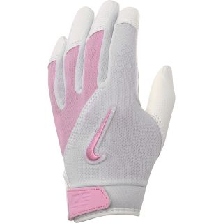 NIKE Diamond Elite Edge Youth T Ball Batting Gloves   Size S/m, White/pink