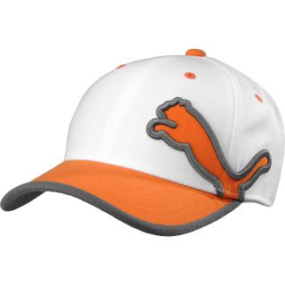 PUMA Mens Monoline 2.0 Relaxed Fit Golf Cap, White/orange