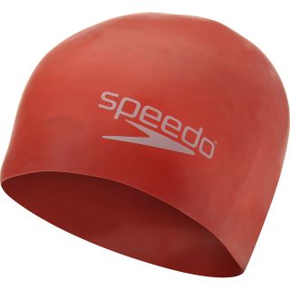 SPEEDO Silicone Swim Cap, Red
