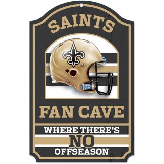Wincraft New Orleans Saints Fan Cave 11x17 Wooden Sign (05921010)