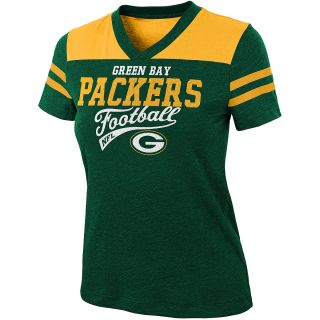 NFL Team Apparel Girls Green Bay Packers Burn Out Jersey Short Sleeve T Shirt  