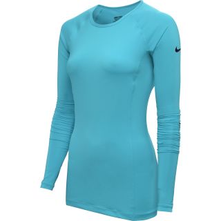 NIKE Womens Pro Essentials Hybrid 2 Long Sleeve T Shirt   Size Medium, Gamma