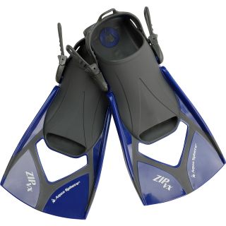 AQUA SPHERE Zip VX Fitness Swim Fins   Size Medium, Blue/grey