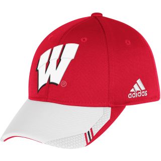 adidas Mens Wisconsin Badgers Sideline Coaches Flex Cap   Size L/xl, Multi