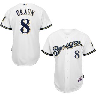 Majestic Athletic Milwaukee Brewers Ryan Braun Authentic Home Cool Base Jersey  