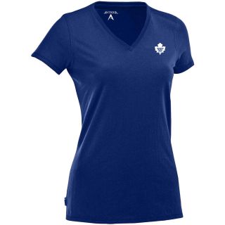 Antigua Womens Toronto Maple Leafs Dream 100% Cotton Washed Jersey V Neck Tee  