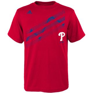 adidas Youth Philadelphia Phillies Laser Field Short Sleeve T Shirt   Size