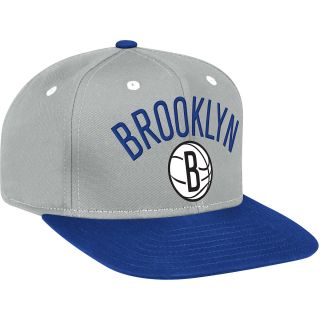 adidas Mens Brooklyn Nets On Court Jersey Hook Snapback Cap, Grey/blue