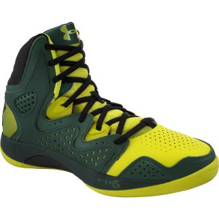 UNDER ARMOUR Mens Micro G Torch 2 Mid Basketball Shoes   Size 10, Green/blue