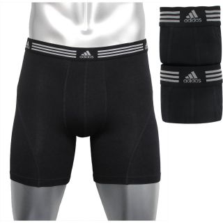 adidas Athletic Stretch 2 Pack Boxer Brief   Size Large, Black/black (5130804C)