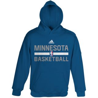 adidas Youth Minnesota Timberwolves Practice Logo Fleece Hoody   Size Xl