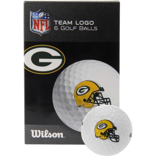WILSON Green Bay Packers Golf Balls   6 Pack, White