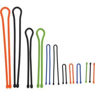 NITE IZE Gear Tie Reusable Rubber Twist Ties   Variety 12 Pack   Size Assorted,